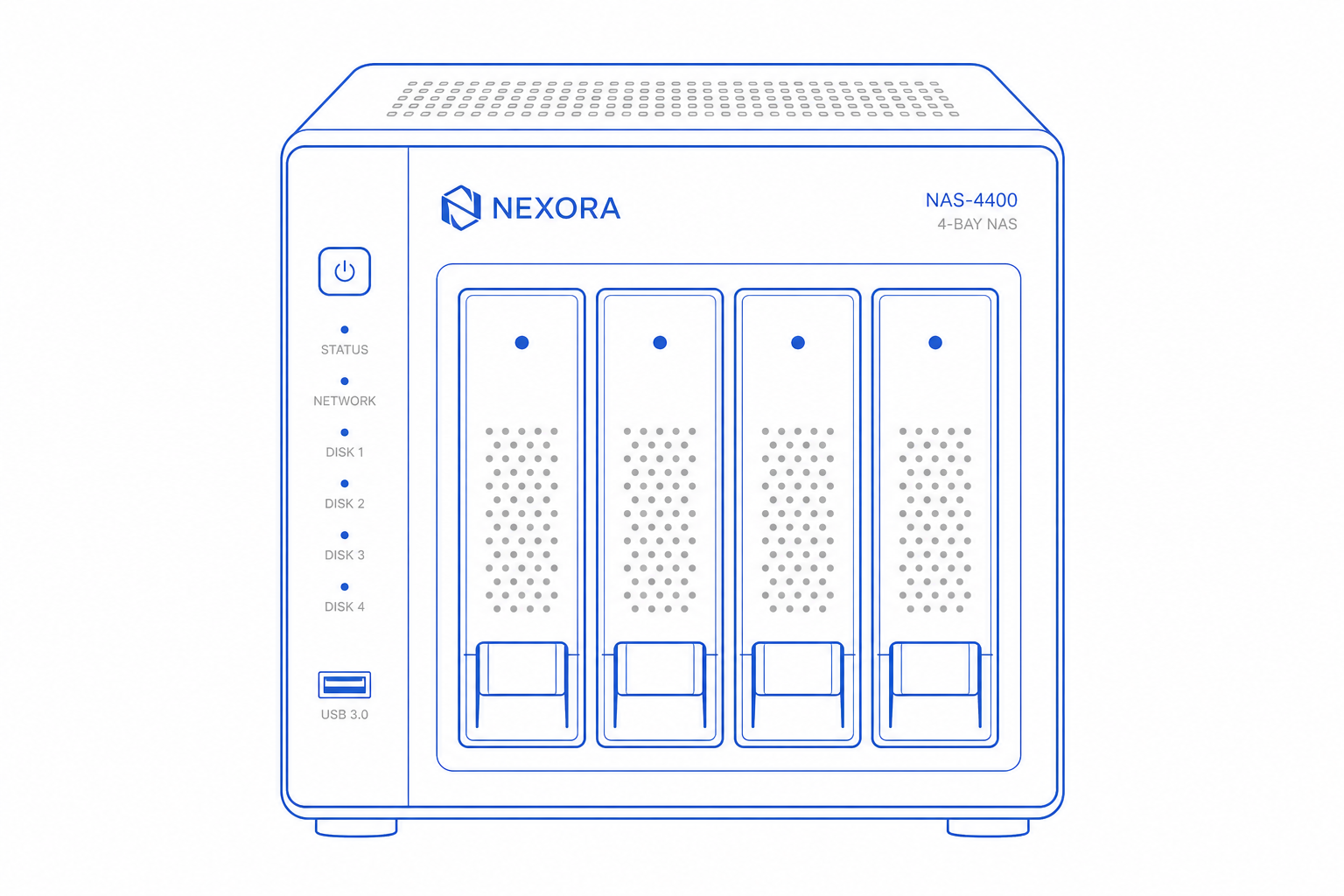 2-Bay NAS Appliance (8 TB) product illustration for the CloudIP backup servers and nas catalog.